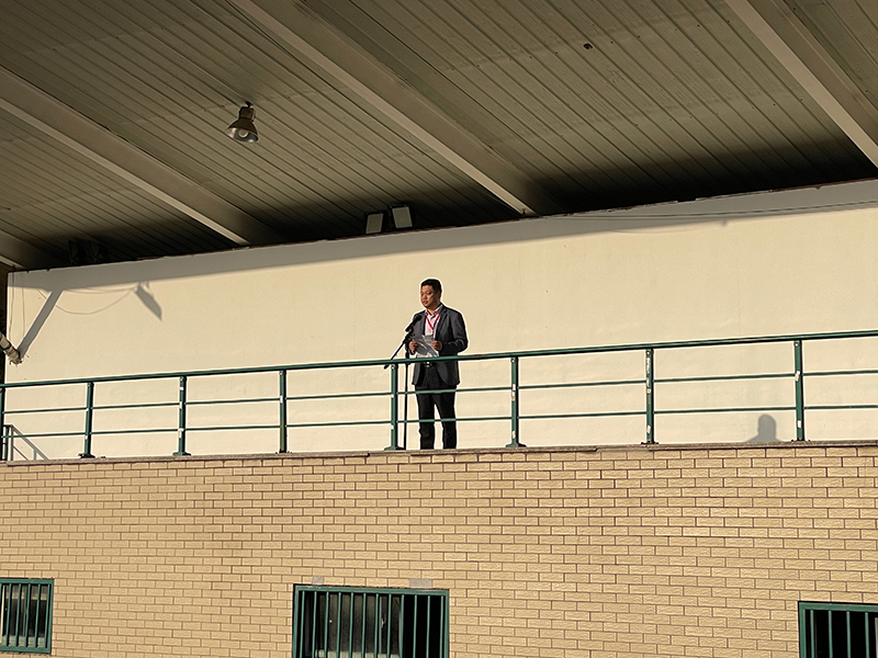 机电工程学院组织升旗仪式