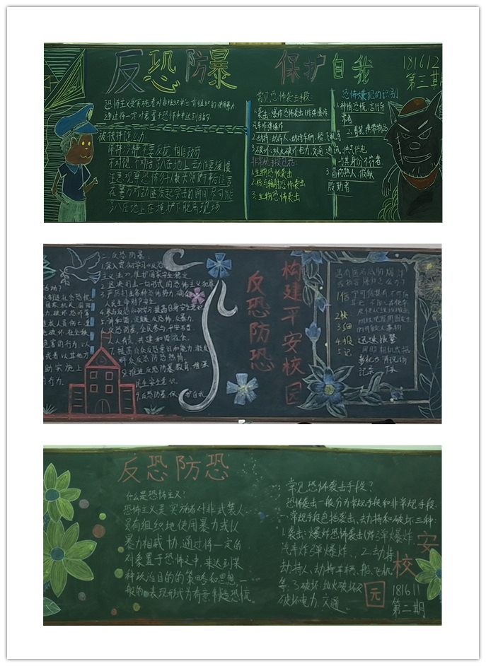 信息管理学院“反恐防恐,构建平安校园”黑板报评比圆满结束